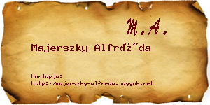 Majerszky Alfréda névjegykártya